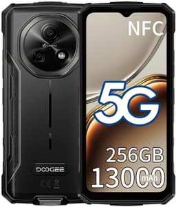 DOOGEE Fire 7 Robuuste Smartphone - IP68/IP69K Outdoor Telefoon - Dual SIM 5G - 16GB RAM - 256GB ROM - 13000mAh 18W - Android 15 - 6,6 inch - 64MP AI-camera - NFC, GPS, OTG - Zwart — thumbnail 1