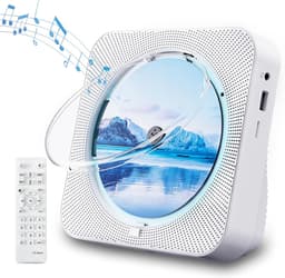 Draagbare CD-Speler -Bluetooth met Dubbele Luidsprekers- HiFi-luidsprekers radio-Oplaadbare CD-Speler met USB-C- Wit — thumbnail 1