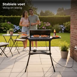 Lomera Elektrische Barbecue Staand - Elektrische Barbecue met Onderstel - Elektrische Barbecue op Voet - Elektrische Barbecue Balkon - Elektrische Barbecue Camping - Elektrische BBQ Staand - Staande Elektrische Barbecue — thumbnail 3