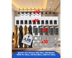 Passend voor Dreame X50 Ultra, X50 Master, X50S Pro Ultra, L50/L40S/Mova V50 Ultra. Compleet borstel- en filterset met duurzame, hoogrendement filtratie. Inclusief schoonmaakaccessoires, feestelijke Halloween & Kerst items.