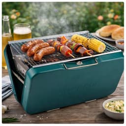 alpina Opvouwbare Houtskoolbarbecue - Tafelgrill Houtskool - Compacte BBQ met Verwijderbaar Grillrooster - Draagbare Barbecue - 35 cm — thumbnail 3