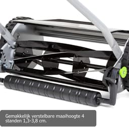 Nexvo® Grasmaaier Handmatig – Handmaaier Met 20 liter Opvankzak – Grasmaaiers – Grijs - 53cm x 43cm x 26cm — thumbnail 3