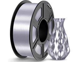 Glanzend Zilver PLA 3D Printer Filament 1.75mm - 1.1kg Spoel - Hoge Nauwkeurigheid