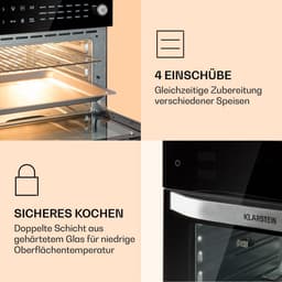 XXL Hetelpan Airfryer 30L met 18 programma's - Oven, RVS, met Rotisserie en Accessoires — thumbnail 2
