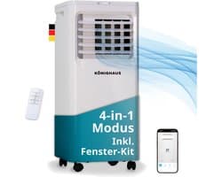 Könighaus Slimme Mobiele Airco | Snel & Efficiënt | 9000 BTU | Afstandsbediening en App