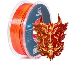 3D Print Filament - Zijde PLA - Decoratieve Prints - Dubbele Kleur Effect - 175 mm 1 kg - Goud Rood