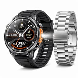 Hibousee Smartwatch Heren & Dames met Belfunctie – 100+ Sportmodi – Hartslagmeter – Waterdicht – Fitness Tracker – Zaklamp – Geschikt voor iOS & Android — thumbnail 1