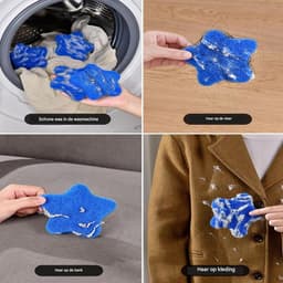 Pluisvanger voor Wasmachine - dierenhaar verwijderaar - blauw - 3 stuks - Herbruikbaar - Spons wasmachine - wasmachine - droger - ontharen - pluisjes - wasbal - kleding - textielverzorging - hondenhaar - kattenhaar — thumbnail 4