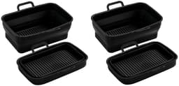Opvouwbare vierkante Airfryer siliconen kom, 2-pack — thumbnail 1