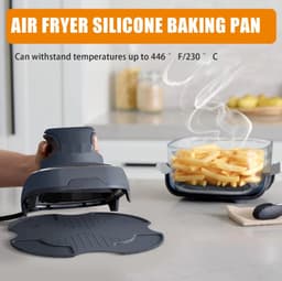 Geschikt voor Ninja Crispi airfryer: hittebestendige siliconenmat, hittebestendige pannenmat, driehoekige hittebestendige mat, een geweldige keukenhulp. — thumbnail 4