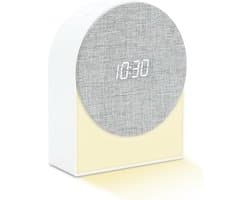 longziming -4-In-1 Wekker - E-Reader - Met Sleep Geluiden En Leeslamp - 1 Stuk - Voor Slaapkamer En Woonkamer - wit