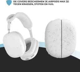 Shieldcase Koptelefoon bescherming geschikt voor Airpods Max 1/2 - Cover bescherming - Comfortabel - Beschermend - Stijlvol - Wit — thumbnail 2