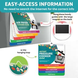 Set Van 2 Magnetische Kookgidsen Voor Air Fryer En Instant Pot - 7 X 6 Inch - Handige Kookaccessoires Voor Keuken - Airfryer Kookgids - Baktijden en Temperaturen — thumbnail 3