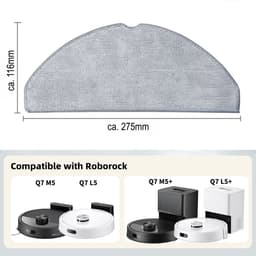 RedPine Wasbare Dweildoeken geschikt voor Roborock Q7 M5 en Q7 L5 Robotstofzuiger dweilpads vervanging — thumbnail 3