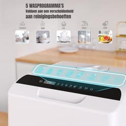 SVN® Mini Vaatwasser - Vaatwasser - Tafelvaatwasser - Wit - 43cm x 43cm x 46cm — thumbnail 8