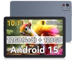 Tablet - CUBOT TAB 65 - 12GB RAM 128GB ROM - 10,1 inch - Android 15 - 6200 mAh - Wi-Fi Dual Band - GPS - Grijs