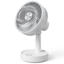 Cheqo® Tafelventilator - Bureauventilator - Mini Ventilator - USB Ventilator - Oplaadbare Ventilator - Draadloze Ventilator - Ventilator op Bureau - Witte Tafelventilator — thumbnail 1