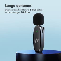 imoshion 2-pack Draadloze Microfoon met Oplaadcase - Geschikt voor o.a. USB-C & AUX - Bluetooth Mini Microfoon - Podcast Microfoon — thumbnail 5