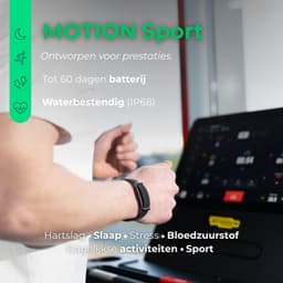 NOLATR Motion – Stappenteller & Hartslagmeter – Sport Armband – Activity Tracker – Dames & Heren – Silicone Zwart – Slaapmonitor – Zonder Abonnement — thumbnail 2