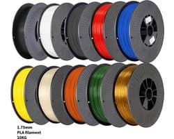 PLA+ 10KG Voordeelpakket 3D Printer Filament 1.75 mm - Hoge Kwaliteit en Duurzaam - Compatibel met Creality, Bambu Lab, Esun en Meer - Perfect voor Prototypes, Modellen en Accessoires - Professioneel en Thuisgebruik