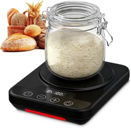 Verwarmingsmat voor natuurlijke zuurdesemstarter — Speciaal ontworpen voor het kweken van starters — Ingebouwde 12-uurs timer — 21–38°C — Ideaal voor thuis brood bakken — Zwart — thumbnail 1