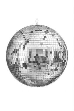 KIMU® Discobal met Motor Ø 40 cm Professioneel - Discobol Groot Zilver Spiegeltjes 10x10mm - Spiegelbol Disco Bal Bol - Feest Feestje Discolamp Decoratie Glitterbol Planeet Halloween — thumbnail 1
