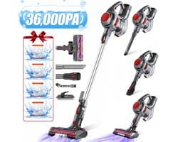 Hiaonyx Steelstofzuiger Draadloos - 30.000Pa - HEPA H13 Filter - LED Verlichting