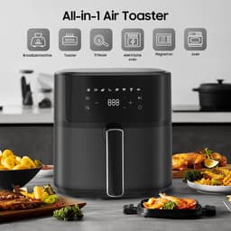 Dewelling Heteluchtfriteuse 625A – 6,5L Airfryer met Volledig Metalen Binnenbak – 1700W – Zwart — thumbnail 9