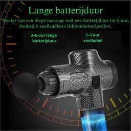 DIMICO - Massage apparaat - Massage-gun - Massage gun - Zwart - 50W - Massagepistool - Lichaam nek rug benen - Oplaadbaar - 30 standen — thumbnail 4