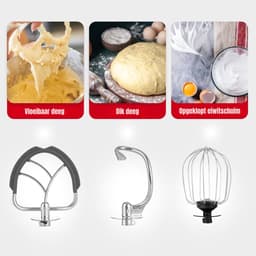 RWB® Mixer met Mengkom - Keuken Mixer - Mix Machine - Rood - 23 x 34 x 36 cm — thumbnail 3