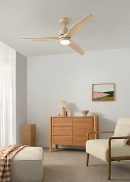 CREATE - Stille plafondventilator van 40 W met technische ABS-bladen, verkrijgbaar in verschillende maten - M - Met licht - Controller voor wandmontage - WIND STYLANCE — thumbnail 4