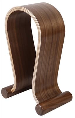 Houten hoofdtelefoonstandaard, universele houder voor over-ear headsets, stabiel en decoratief, hoofdtelefoonhouder voor kantoor, studio, thuis, walnoot — thumbnail 3