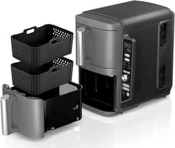 Siliconen vorm heteluchtfriteuse voor Ninja Foodi Max Dual Zone AF400EU, Ninja Airfryer-accessoires 9,5 L 10,4 L, siliconen vorm voor Ninja Double Stack XL SL400EUCP, siliconen voeringen voor Ninja — thumbnail 6