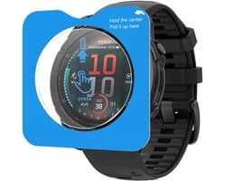 Strap-it Screenprotector Tempered Glass met One-Click Tool – geschikt voor Garmin Fenix E – bubbelvrij, krasbestendig, eenvoudige montage – Transparant