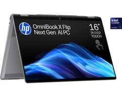 HP OmniBook X Flip Next Gen AI 16-as0010nd - 2-in-1 Copilot+ Laptop - 16 inch - 1.88 kg - 3K OLED - Core Ultra 7 - 16GB/1000GB