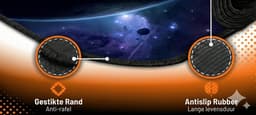 Olivivo® Muismat Heelal - Gaming Mousepad XXL - Onderlegger - Grote Muismat - 90x40 CM - Bureaulegger - Toetsenbord - Anti Slip - Waterproof - Desktop mat — thumbnail 2
