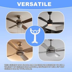 Verwisselbare Bladenarmen voor Plafondventilators - Voor 132 cm Ventilators - Wit — thumbnail 2