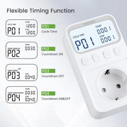 Programmeerbare Plug-in Thermostaat met Timer - Temperatuurregelaar voor Koelen en Verwarming — thumbnail 3