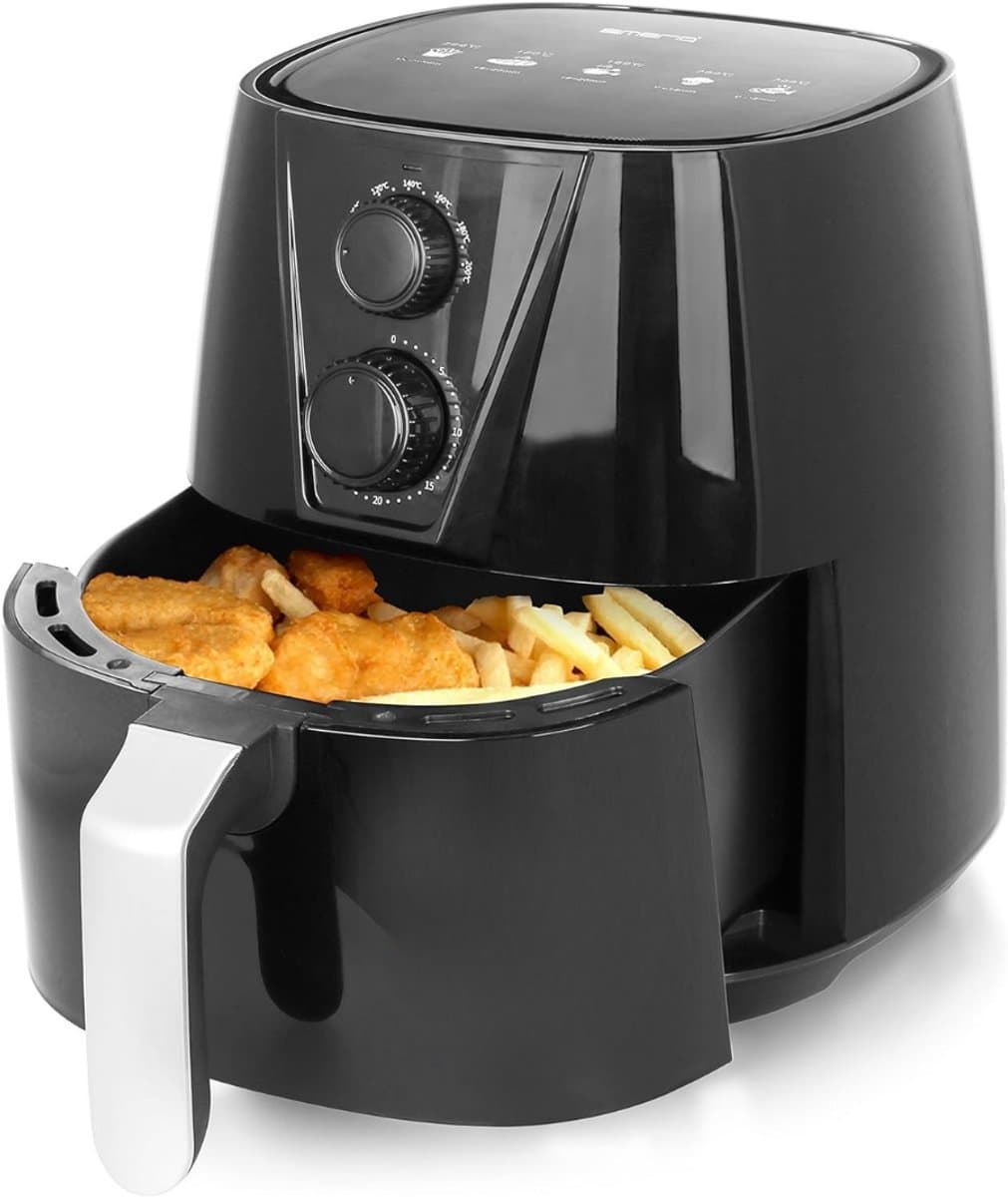 DYNA® Airfryer xl - Airfryer xxl - Heteluchtfriteuse - Zwart- 26cm x 32cm x 30cm — afbeelding 1