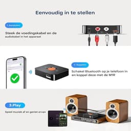 QTTVBTNA -Bluetooth 6.0 - Multi Connect Bluetooth Receiver & Transmitter -Auto - TV - Bluetooth Transmitter - 2 in 1 Zender en Ontvanger - Audio Adapter — thumbnail 3