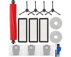PolkaHome® Accessoires Vervangende geschikt voor Roborock Q Revo S, Qrevo Pro, Qrevo Plus Robotstofzuiger. 1 Hoofdborstel, 4 Zzijborstels, 3 HEPA-Filters, 2 Reinigingsdoeken, 3 Stofzakken.