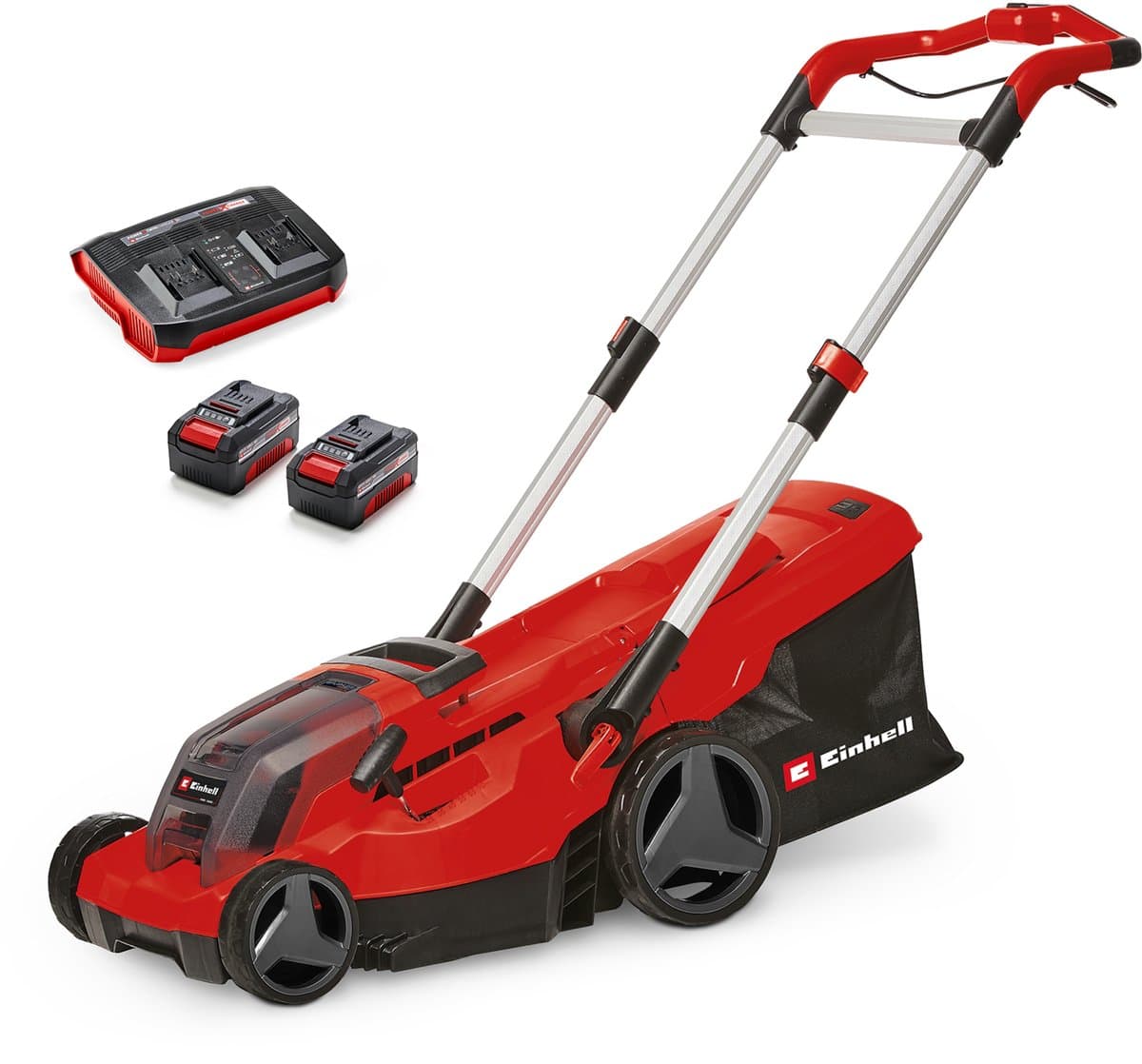 Einhell Professional Accu Grasmaaier GP-CM 36/450 BL Kit - Power X-Change - 36 V/Li-ion - Maaibreedte: 38 cm - Aanbevolen gazonoppervlakte: tot 450 m² - Maaihoogte: 25-75 mm - Incl. 2x 4.0 Ah Accu en 1x DUO-lader — afbeelding 1