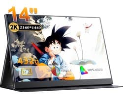 UPERFECT Portable Monitor J03 14.0" FHD 60Hz Spiegel draagbaar monitor IPS 100% sRGB with Dual USB-C/for Laptop/Switch/MacBook