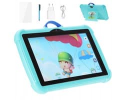 Kindertablet 7 inch - Peutertablet - 32GB - Blauw - Met Hoesje & Ouderlijk Toezicht