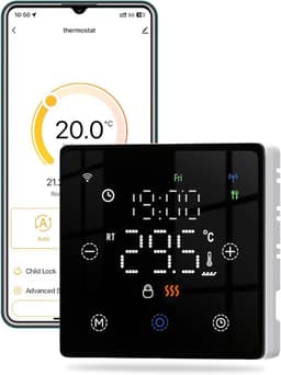 Slimme Thermostaat voor CV-ketel en Vloerverwarming - Zigbee - App & Spraakbediening — thumbnail 1