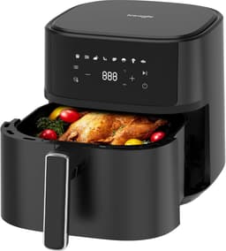 XXL Heteluchtfriteuse 6.5L met Digitale Display en 8 Programma's - Zwart — thumbnail 1