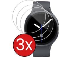 Screenprotector - 3 Stuks - Geschikt voor Samsung Galaxy Watch 8 (40 mm) - Sterk & Shockproof - Tempered Glass - Gehard Glas - Beschermglas Screen Cover - Bescherm Protector voor Smartwatch