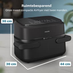 Philips 1000 Series Dual Basket Airfryer - NA150/00 - Dubbele Mand - Flexible Basket - 7.1L - Tot 5 Personen — thumbnail 7