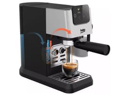 Koffiemachine capsules Beko CEP5304X zilver 15 bar 1,1 L roestvrij staal LCD melkopschuimer hoge druk — thumbnail 5