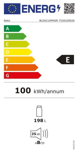 Beko BLSA210M4SN | Inbouwkoelkast | 121,5cm | Sleepdeur — thumbnail 5